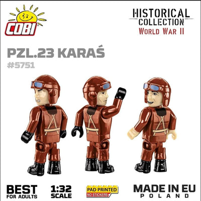 PZL.23 Karas brick plane model - COBI 5751- 586 bricks Planes Cobi