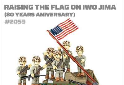 Raising the flag on Iwo Jima 6 US figures - COBI 2059 - 87 bricks Other Military Cobi