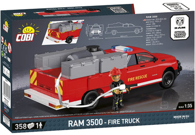 RAM 3500 brick model fire truck - COBI 24612 - 358 bricks car COBI