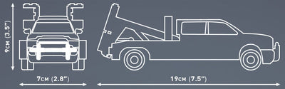 RAM 3500 brick model wrecker tow truck - COBI 24611 - 295 bricks car COBI