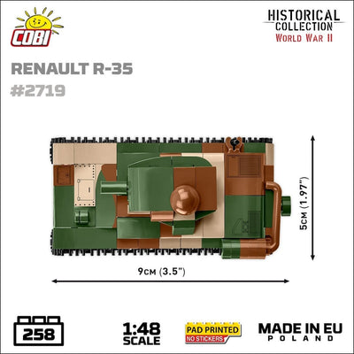 Renault R35 brick tank model - COBI 2719 - 258 bricks Tank Cobi