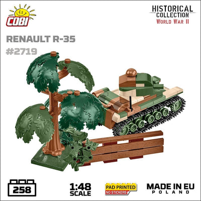 Renault R35 brick tank model - COBI 2719 - 258 bricks Tank Cobi