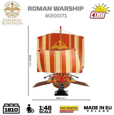 Roman warship brick model - COBI 20071 - 1710 bricks Ship Cobi