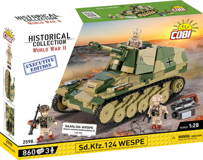 Sd.Kfz. 124 Wespe brick tank model - COBI 2598 - 860 bricks EXECUTIVE EDITION TANK COBI