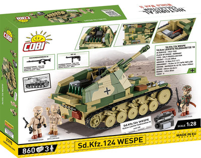 Sd.Kfz. 124 Wespe brick tank model - COBI 2598 - 860 bricks EXECUTIVE EDITION TANK COBI