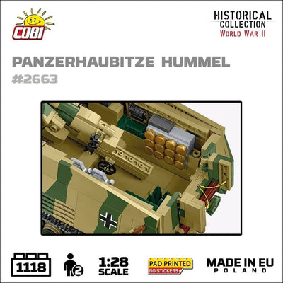 Sd.Kfz. 165 Hummel brick tank model - COBI 2663 - 1116 bricks Tank COBI