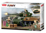 Sherman M4A3 (76W) brick tank model - Sluban M38-B1110 - 715 bricks Tank SLUBAN