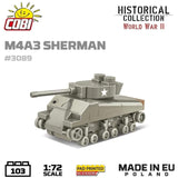 Sherman M4A3 brick tank model - COBI 3089 - 103 bricks Tank Cobi