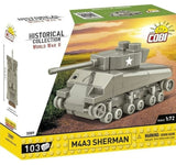 Sherman M4A3 brick tank model - COBI 3089 - 103 bricks Tank Cobi