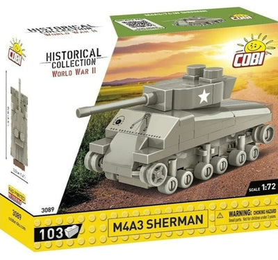 Sherman M4A3 brick tank model - COBI 3089 - 103 bricks Tank Cobi