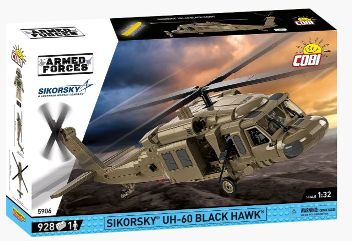Maquette Hélicoptère Cobi Sikorsky UH-60 Black Hawk – Échelle 1:32, Kit Non Assemblé (5906)