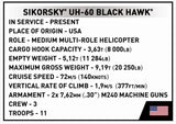 Sikorsky UH-60 Black Hawk helicopter brick model - COBI 5906 - 928 bricks Planes Cobi