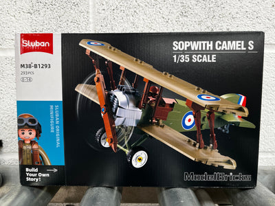 Sopwith Camel S brick model plane - Sluban M38-B1293 - 293 bricks Planes SLUBAN