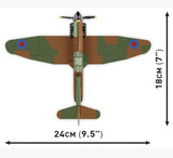 Spitfire MK.I N3200 brick plane model - COBI 5868 - 155 bricks Planes Cobi