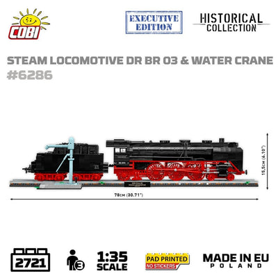 Steam Locomotive DR BR 03 & Water Crane brick model - COBI 6286 - 2721 bricks Toys & Games Cobi