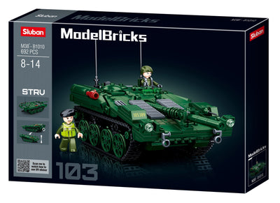 STRV103 brick tank model - Sluban M38-B1010 - 692 bricks Tank SLUBAN