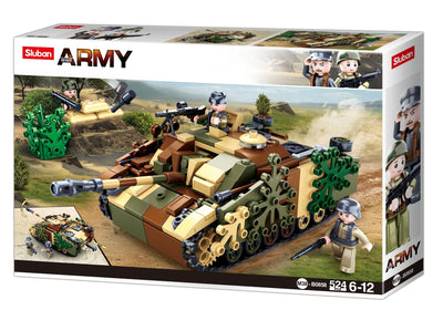 Stug Armoured Fighting vehicle brick model - Sluban M38-B0858 - 524 bricks Tank SLUBAN