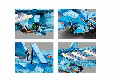 SU-27 Fighter 2 in 1 brick model plane - Sluban M38-B0985 - 1040 bricks Planes SLUBAN