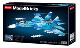 SU-27 Fighter 2 in 1 brick model plane - Sluban M38-B0985 - 1040 bricks Planes SLUBAN