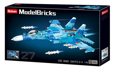 SU-27 Fighter 2 in 1 brick model plane - Sluban M38-B0985 - 1040 bricks Planes SLUBAN