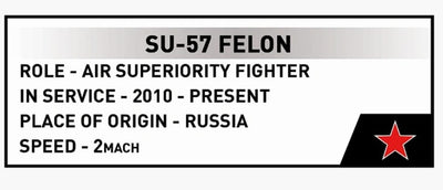 SU-57 Felon brick plane model - COBI 5909 - 900 bricks Planes Cobi