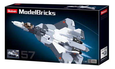 SU-57 Fighter brick model plane - Sluban M38-B0986 - 893 bricks Tank SLUBAN
