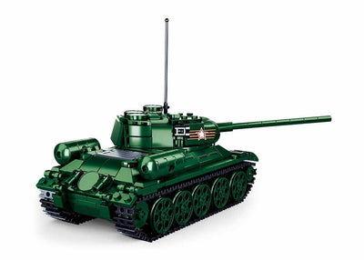 T34-85 brick tank model - Sluban M38-B0982 - 497 bricks Tank SLUBAN