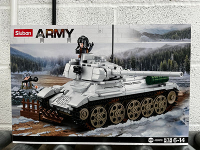 T34/85 Medium tank model - Sluban M38-B0978 - 518 bricks Tank SLUBAN