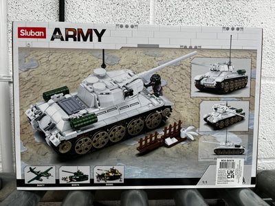 T34/85 Medium tank model - Sluban M38-B0978 - 518 bricks Tank SLUBAN