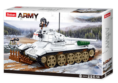 T34/85 Medium tank model - Sluban M38-B0978 - 518 bricks Tank SLUBAN