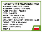 TK-3 Tankette brick model - COBI 2658 - 323 bricks Cobi