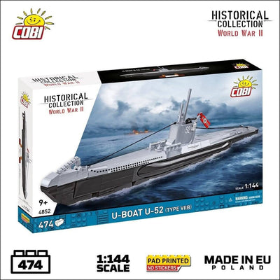U-BOOT U-52 VIIB submarine brick model - COBI 4852 - 470 bricks Ship Cobi