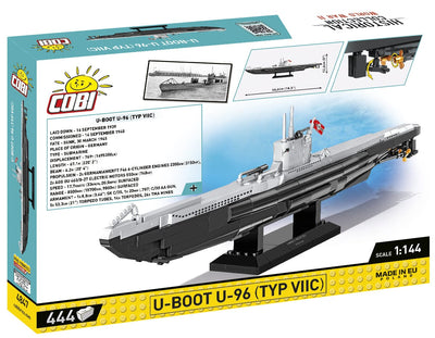 U-Boot U-96 (TYP VIIC) brick model - COBI 4847 - 444 bricks Ship Cobi