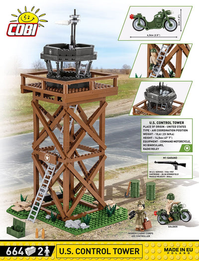 US Control Tower brick model - COBI 3125 - 664 bricks Architecture Cobi