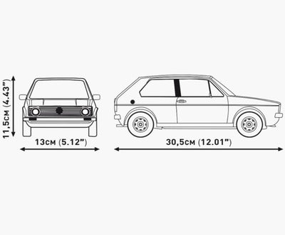 Volkswagen Golf GTI car brick model (1976-1983) - COBI 24358 - 1710 bricks car Cobi