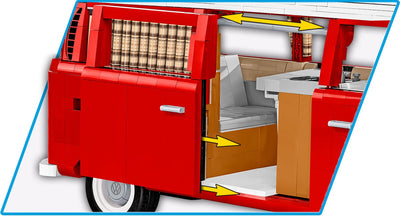Volkswagen T2a Campervan brick model - COBI 24361 - 2775 bricks car Cobi