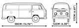 Volkswagen T2a Campervan brick model - COBI 24361 - 2775 bricks car Cobi