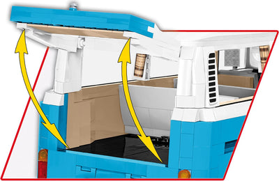 Volkswagen T2a Campervan brick model - COBI 24362 - 2300 bricks car Cobi
