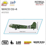 Waco CG-4 brick glider model - COBI 5755- 784 bricks Planes Cobi