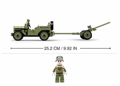 Willys Jeep brick model - Sluban M38-B0853 - 143 bricks Tank SLUBAN
