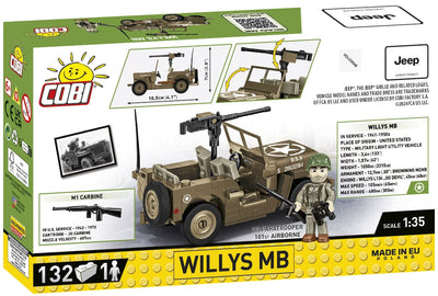 Willys MB 132 KL Jeep brick model - COBI 3133 - 132 bricks Other Military Cobi