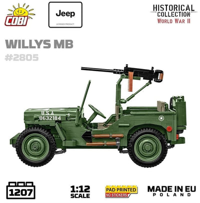 Willys MB brick model Jeep - COBI 2805 - 1207 brick Jeep model car Cobi