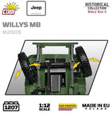 Willys MB brick model Jeep - COBI 2805 - 1207 brick Jeep model car Cobi
