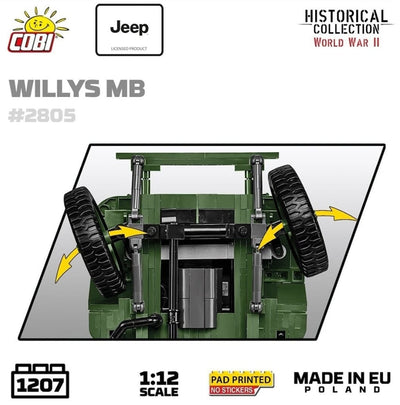 Willys MB brick model Jeep - COBI 2805 - 1207 brick Jeep model car Cobi