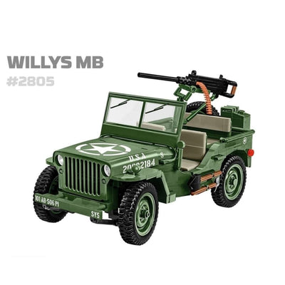 Willys MB brick model Jeep - COBI 2805 - 1207 brick Jeep model car Cobi