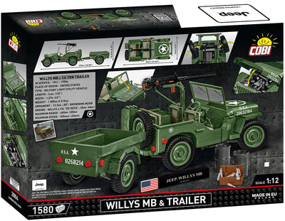 Willys MB - COBI 2804 - 1580 brick Jeep model - Executive Edition Other Military Cobi