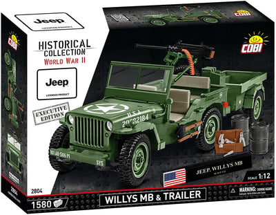 Willys MB - COBI 2804 - 1580 brick Jeep model - Executive Edition Other Military Cobi