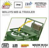 Willys MB Jeep & trailer - COBI 2297 - 200 bricks Other Military Cobi