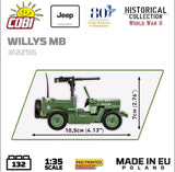 Willys MB & M2 Gun - COBI 2296 - 132 bricks Other Military Cobi