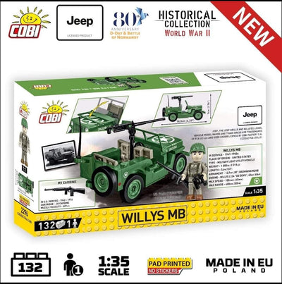 Willy's MB & M2 Gun - COBI 2296 - 132 bricks Other Military Cobi